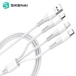 SIKENAI 1.2M 3 in 1 USB Quick Charge Foldable Cable VO-03 - Image 5