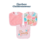 Gerber Girls Princess Bibs 3pcs