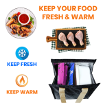 Insulated Thermal Polyester Lunch Cooler Warmer Bag  – Medium - Image 6
