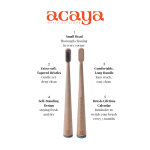 Acaya Suave Grey Bamboo Toothbrush - Image 2