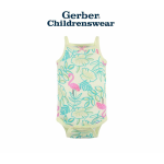 Gerber Flamingo Sleeveless Onesies Bodysuits 4pcs - Image 2