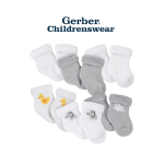 Gerber Baby Animals Wiggle-Proof Socks 6pairs