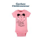 Gerber Leopard Short Sleeve Onesies Bodysuits 4pcs - Image 3