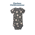 Gerber Leopard Short Sleeve Onesies Bodysuits 4pcs - Image 5