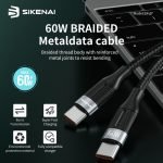 SIKENAI 1M Fast Charging Cable Type-C to Type-C SX-27 - Image 2