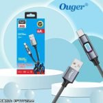 OUGER M20 6A 1000mm Color Breathing Lamp Fast Charging Data Cable – USB to Micro