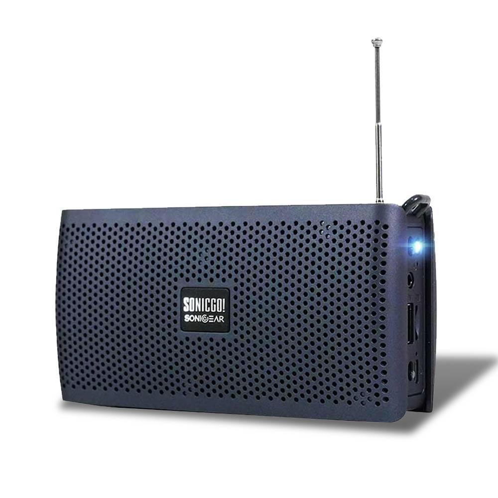 5c9a054c8a347f9e8d87dfdab6f2cf7e.jpg SonicGear SonicGo RDO 30X Portable Speaker with Mic – Grey - Image 1