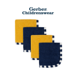 Gerber Boy Gold & Navy Washcloth Onesize 4pcs - Image 5
