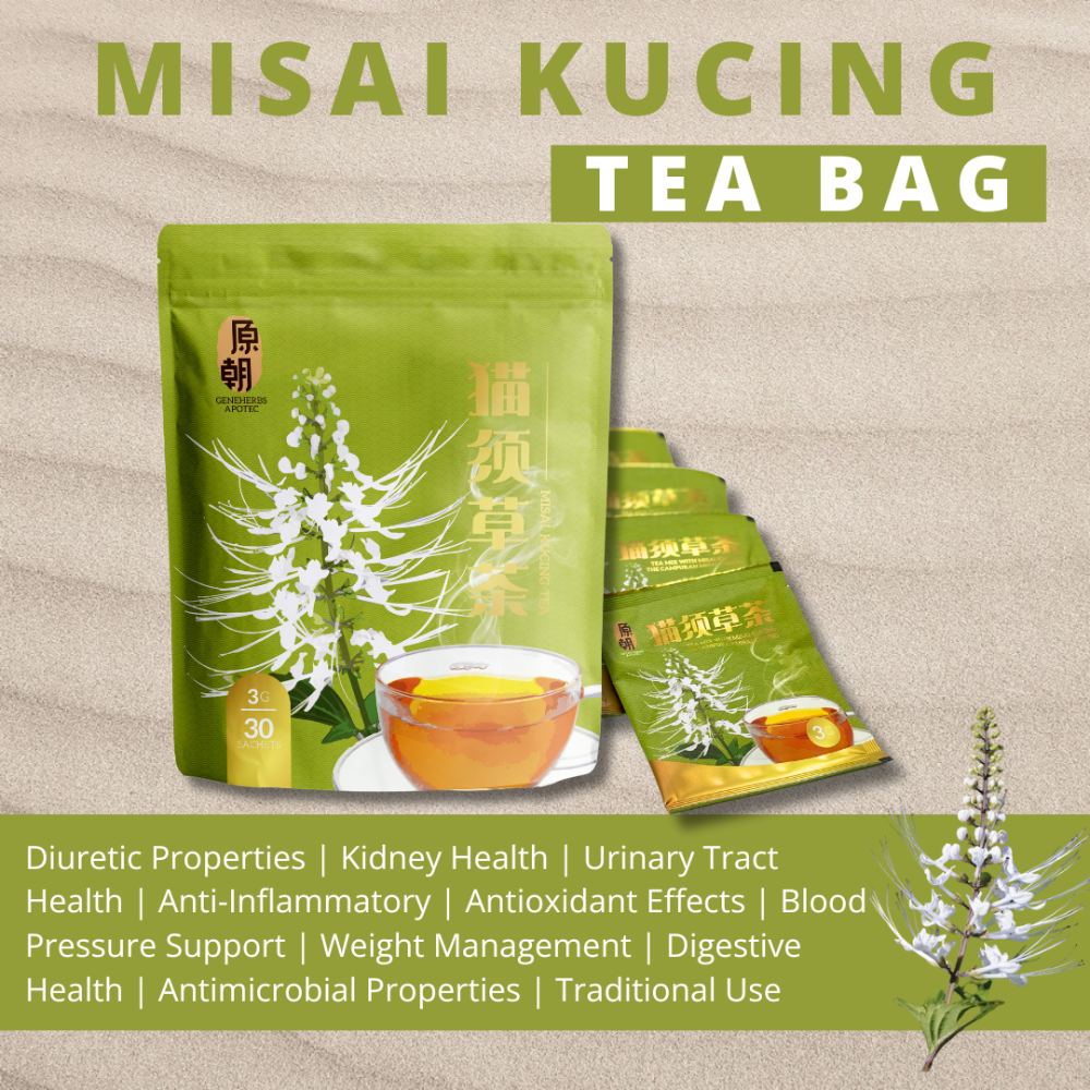 66b9c984361ce9a5470e803006c7635d.png Geneherbs Misai Kucing Tea Bag - Image 1