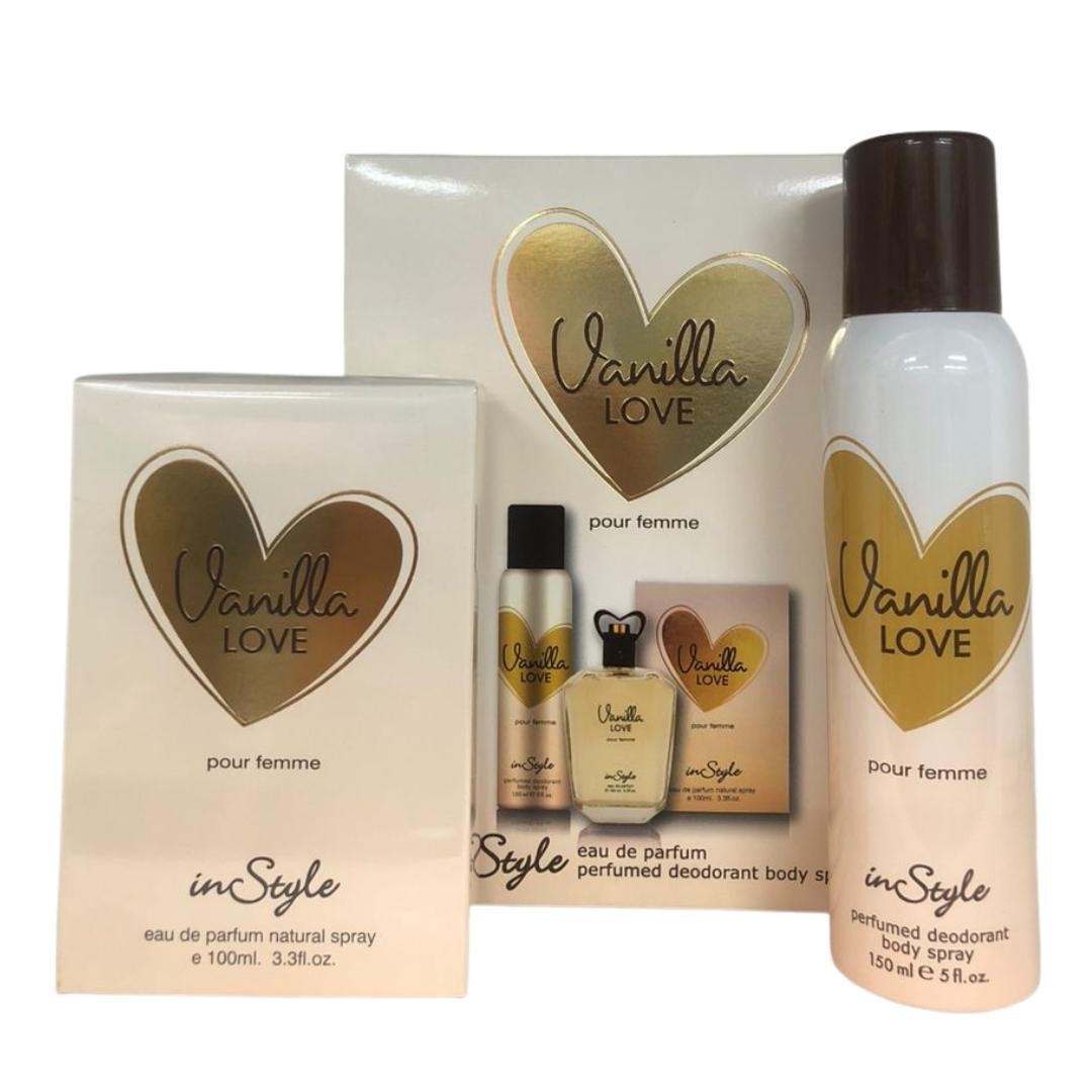 6e50d979b48389046f348ece58221236.jpg INSTYLE VANILLA LOVE EDP 100ML + DEO 150ML - Image 1