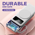 4-in-1 Detachable Fast Charging Powerbank with Wireless Charging – 10000mAh