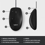 Logitech Wired USB Mouse M100R - Image 4