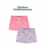 Gerber Pink-Purple Short Pant 2pcs