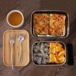 Bamboo Lid Stainless Steel SUS304 Lunch Box