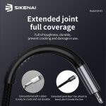 SIKENAI 1M 3A Fast Charging Metal Braided Cable SX-03 - Image 5