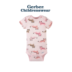 Gerber Leopard Short Sleeve Onesies Bodysuits 4pcs - Image 4