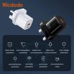 Mcdodo 33W GaN Dual Output Fast Charger Adapter CH-0591 – Black - Image 4