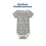 Gerber Leopard Short Sleeve Onesies Bodysuits 4pcs - Image 2