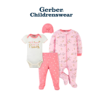 Gerber Baby Girl Princess Outfit Set 4pcs