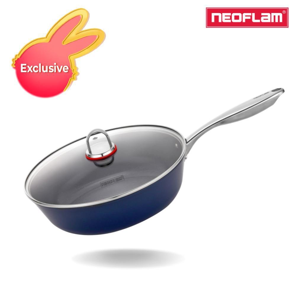 a48060ee07507fe3ee4c99c495649a91-1.jpg Neoflam Inox Aluminium Wok with Lid 28cm - Image 1