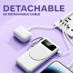 4-in-1 Detachable Fast Charging Powerbank with Wireless Charging – 10000mAh - Image 4