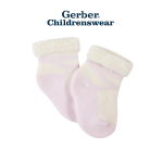 Gerber Princess Wiggle-Proof Terry Bootie Socks 6pairs - Image 3