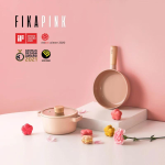 Neoflam FIKA Pink Wok with Glass Lid 26cm - Image 4