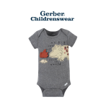 Gerber Dino Short Sleeve Onesies Bodysuits Newborn 4pcs - Image 5