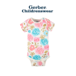Gerber Princess Short Sleeve Onesies Bodysuits 4pcs - Image 2