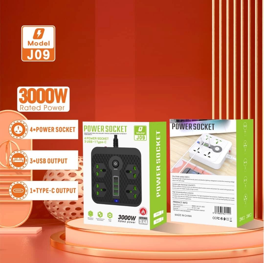 f533c0c8ae414c5bbf8e5574da8a5077.jpg 4 Power Socket 3 Usb Output 1 Type C Output Power Socket - Image 1