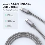 Valore PD60W USB-C To USB-C Cable (1M) CA-024 - Image 3