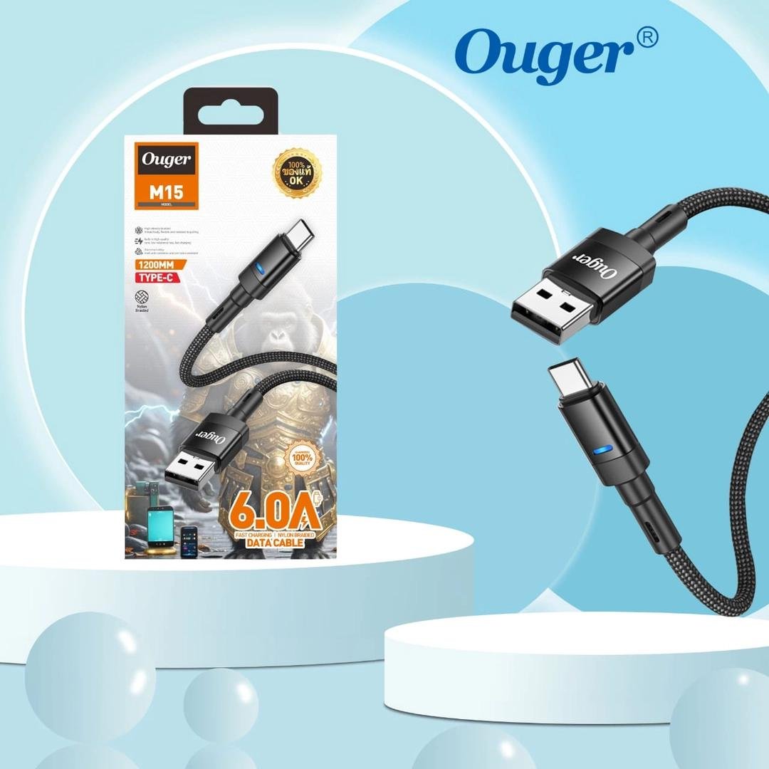 f5d6037339067f6ba8749aca7dc7d4a2.jpg OUGER M15 6A 1200mm Fast Charging Data Cable – USB to Type-C - Image 1