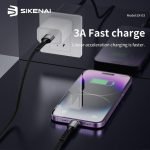 SIKENAI 1M 3A Fast Charging Metal Braided Cable SX-03 - Image 4